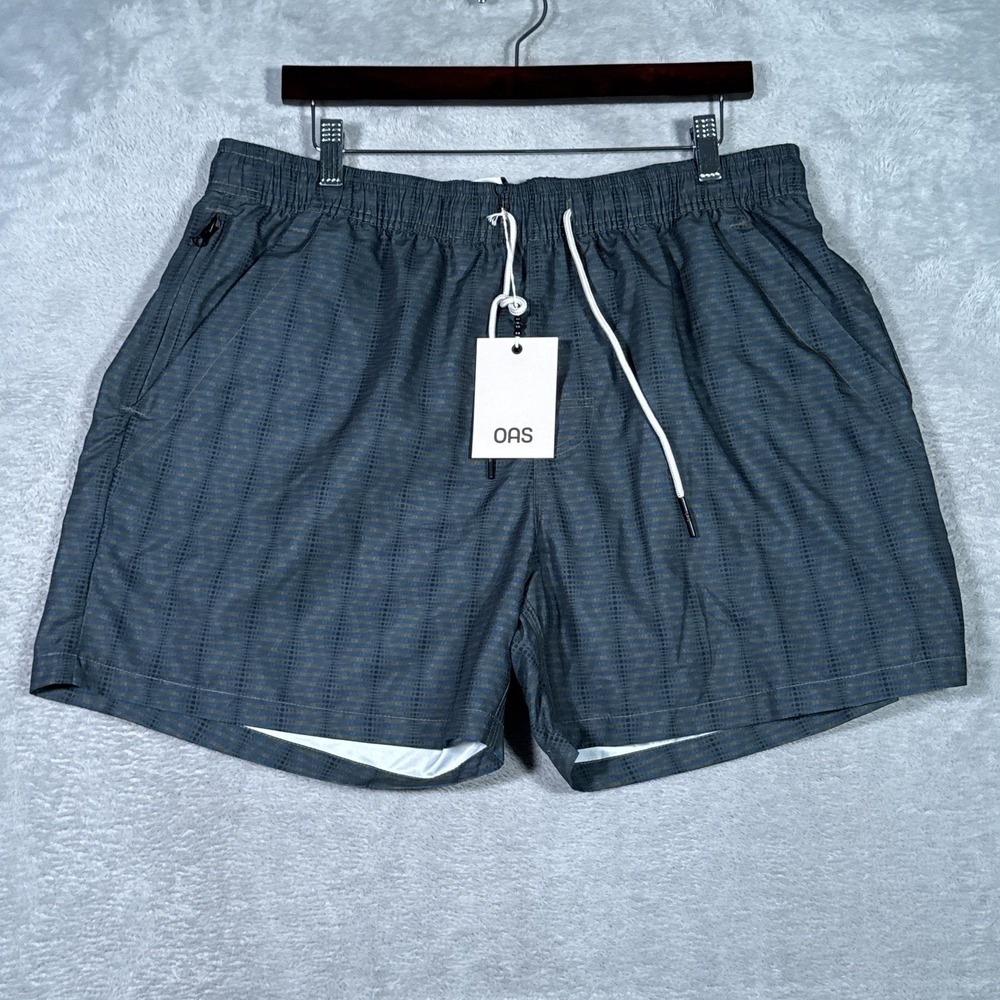 OAS Swim Shorts Mens 2XL Blue Getrick Quick Dry Mesh Lined Beach Drawstring